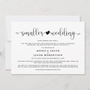 Kleinere überdimensionierte Hochzeitswechsel - Her Ankündigung