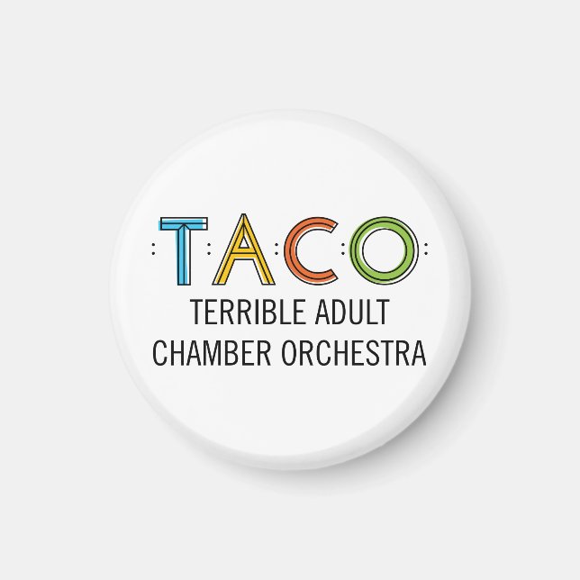 Kleines 1¼" TACO-Magnet Magnet (Vorne)