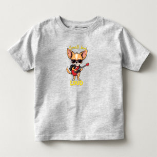 Kleines aber lautes Chihuahua Rockstar Gitarre T-S Kleinkind T-shirt