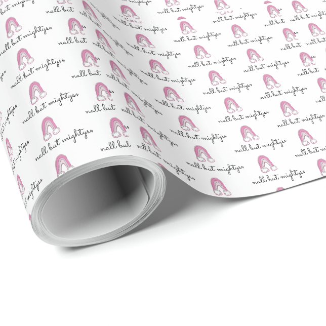 Kleines, aber mächtiges Baby Rainbow Geschenkpapier (Rolleneckpunkt)