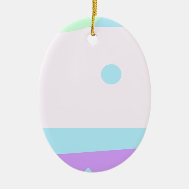 Kleines Abstraktes Monster oder Abstrakte Landscha Keramikornament (Vorne)