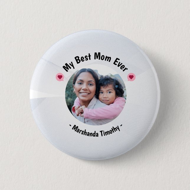 Kleines Abzeichen, große Liebe - Personalisieren S Button (Vorderseite)