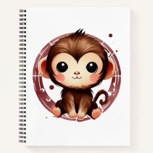 Kleines AffenspiralNotebook Notizbuch