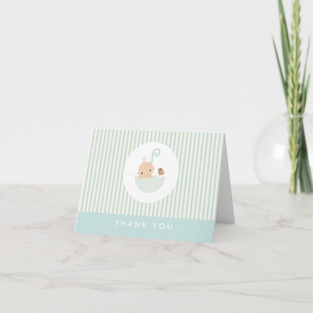 {Kleines Baby} Baby-Dusche danke Karte (Vorderseite)