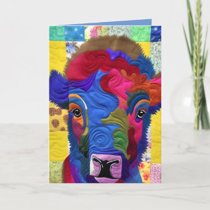 Kleines Baby Bison quilt wie Design Dankeskarte