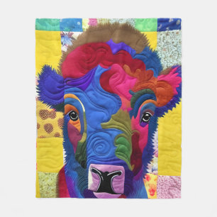 Kleines Baby Bison quilt wie Design Fleecedecke