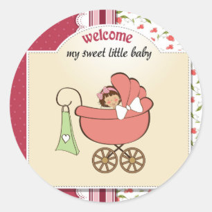 kleines Baby Runder Aufkleber