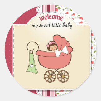 kleines Baby Runder Aufkleber