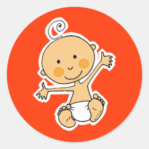 Kleines Baby Runder Aufkleber