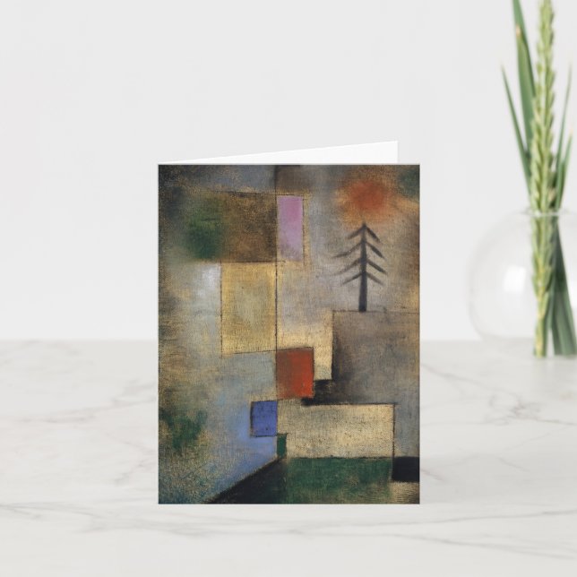 Kleines Bild von den Bäumen von Paul Klee Dankeskarte (Vorderseite)