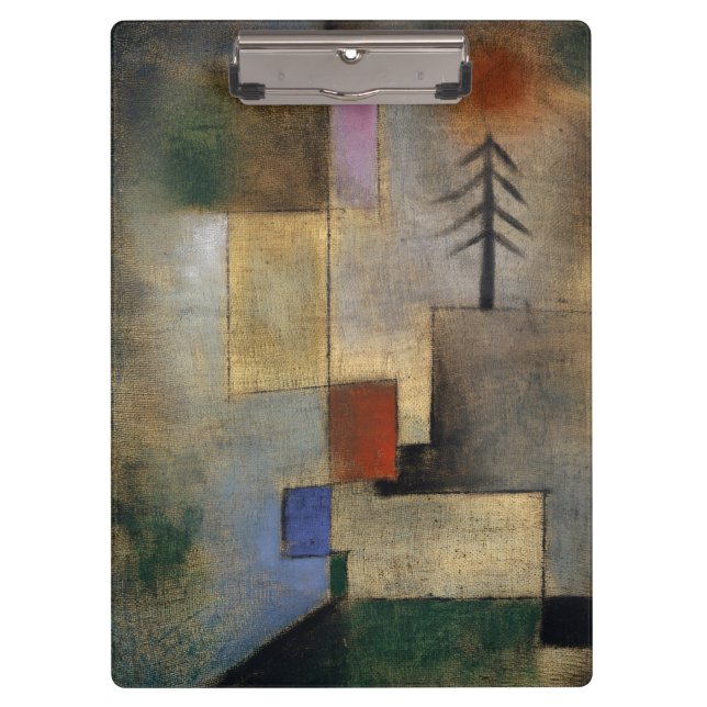 Kleines Bild von den Bäumen von Paul Klee Klemmbrett (Vorderseite)