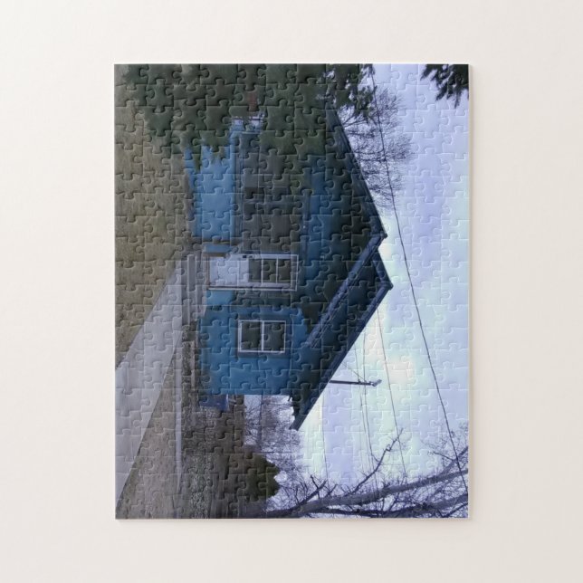 kleines blaues Haus (Vertikal)