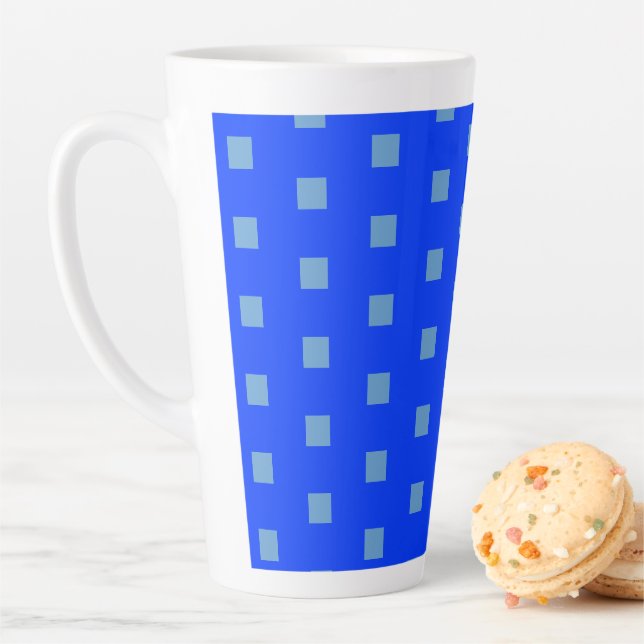 Kleines blaues Muster Große Latte-Tasse Milchtasse (Beispiel)