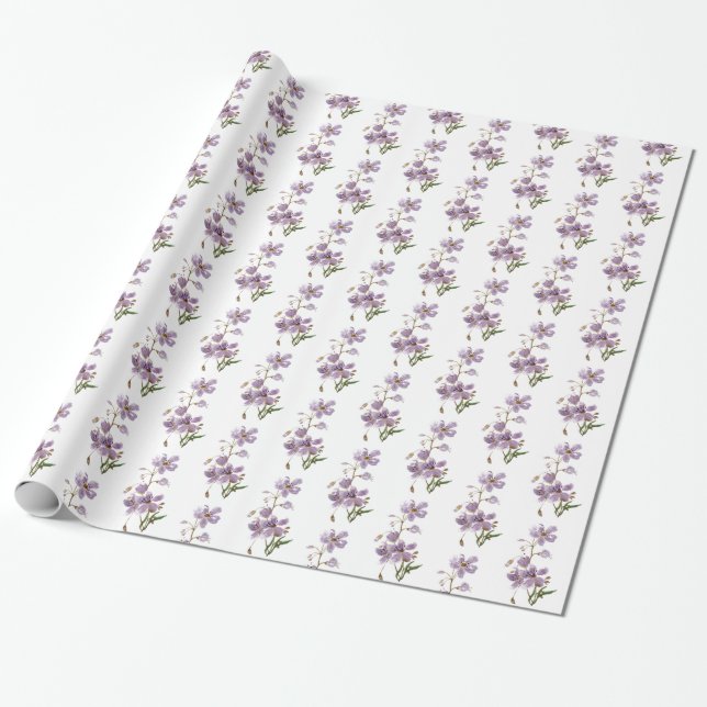 Kleines Blumenwackelpapier - empfindliche Blume Geschenkpapier (Ungerollt)