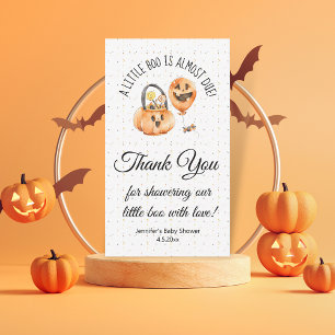 kleines Bogen, niedliche Halloween Babydusche dank Mitteilungskarte