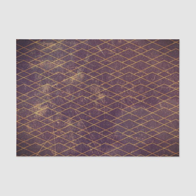 Kleines Brown gestresstes Muster geometrisch struk Seidenpapier (Vorderseite)