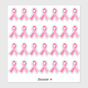 Kleines Brustkrebs-Bewusstseins-Rosa-Band X 28 Aufkleber