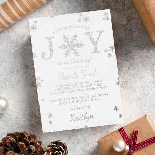 Kleines Bündel Freude Weihnachten Baby Shower Echt Folieneinladung