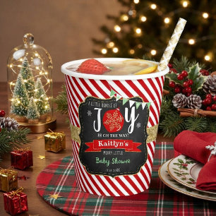 "Kleines Bündel Freude" Weihnachts-Baby-Party Pappbecher