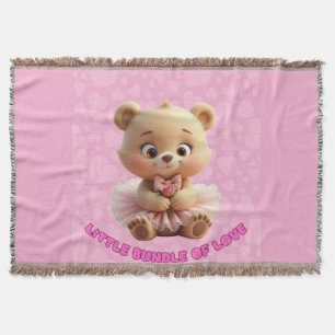 Kleines Bündel Liebe - Niedlicher Baby-Bär in Tutu Decke