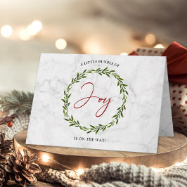 Kleines Bündel von freudlicher Weihnachtsdusche Dankeskarte