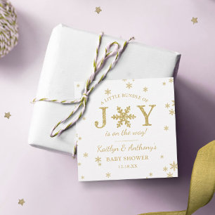 Kleines Bündel von freudlicher Weihnachtsdusche Geschenkanhänger