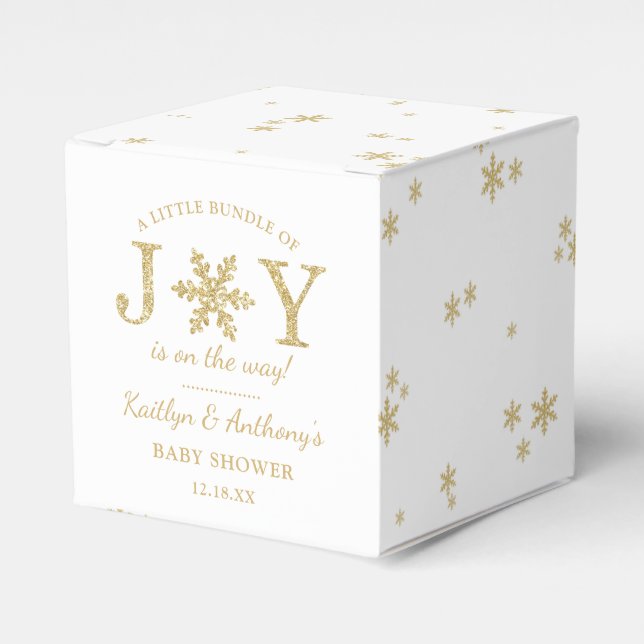 Kleines Bündel von freudlicher Weihnachtsdusche Geschenkschachtel (Vorderseite)