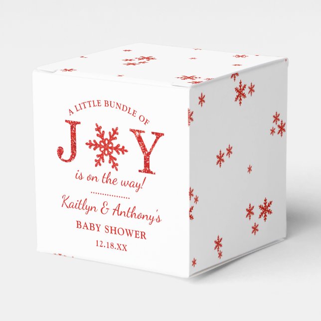 Kleines Bündel von freudlicher Weihnachtsdusche Geschenkschachtel (Vorderseite)