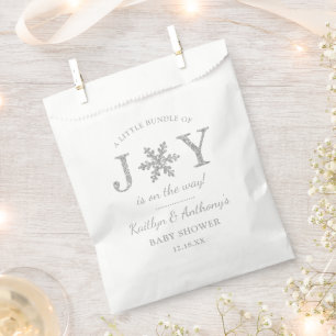 Kleines Bündel von freudlicher Weihnachtsdusche Geschenktütchen
