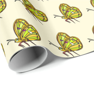 Kleines Butterfly-Packpapier - Farbe Geschenkpapier