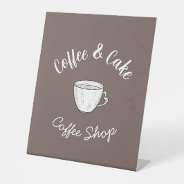 Kleines Café Cottage-Logo Sockelschild