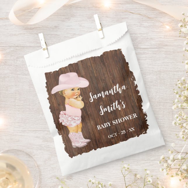 Kleines Cowgirl Western Baby Dusche Party Geschenktütchen (Ausgeschnitten)