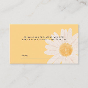 Kleines Daisy Baby Duwer Diaper Raffle Ticket
