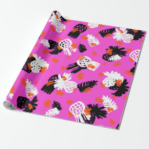 Kleines, ditsy Muster mit tropischen Motiven, hand Geschenkpapier