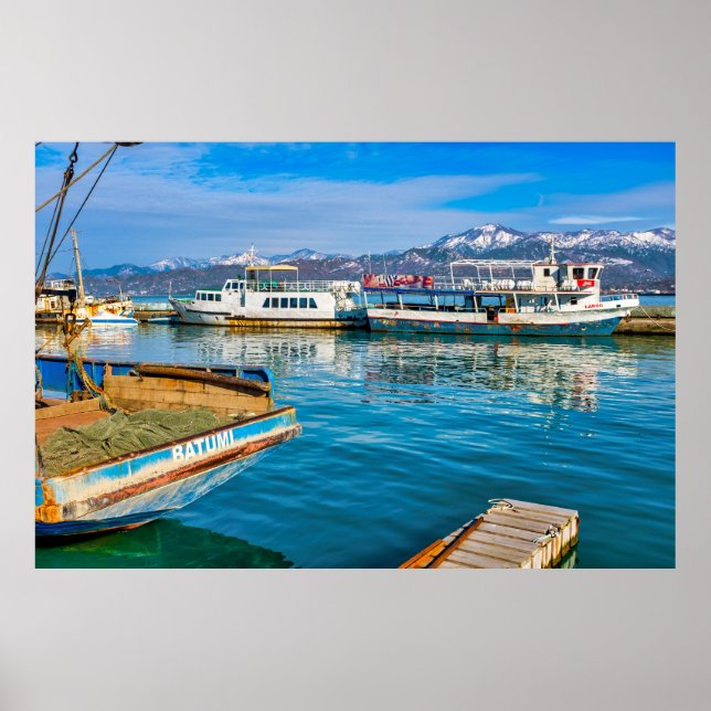 Kleines Dock in Batumi Poster (Vorne)