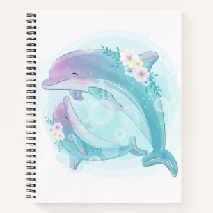 Kleines Dolphin Spiral Notebook Notizbuch