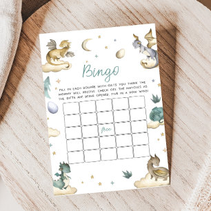 Kleines Drachen-Baby-Shower-Bingo-Spiel