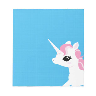 Kleines Einhorn mit rosa Mähnennotizblock Notizblock