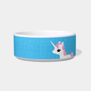 Kleines Einhorn mit rosa Mangold-Tierschale Napf