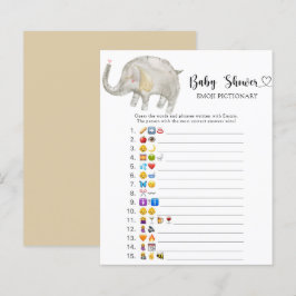 Kleines Elefant Baby Dusche Emoji Pictionary Game
