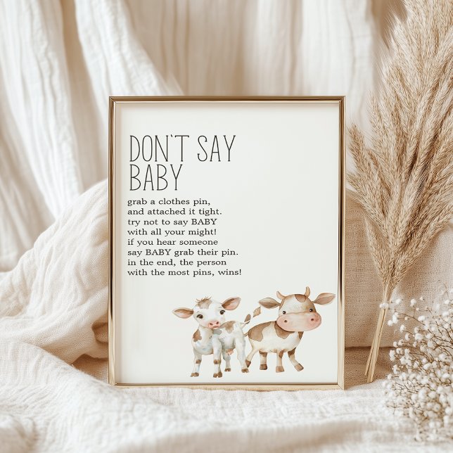 Kleines Farm Kinderzimmer Baby Shower-Spielzeichen Poster (Von Creator hochgeladen)