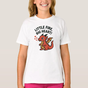 Kleines Feuer, großes Herz, süßer roter Drache Gra T-Shirt