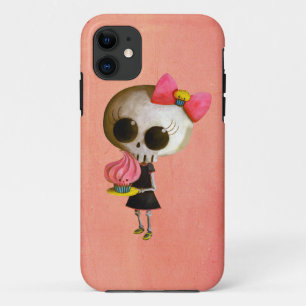 Kleines Fräulein Death mit kleinem Kuchen iPhone 11 Hülle