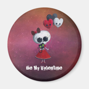 Kleines Fräulein Death Valentine Magnet