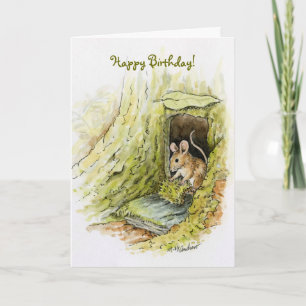 Kleines Fräulein Mouse - alles Gute zum Geburtstag Karte