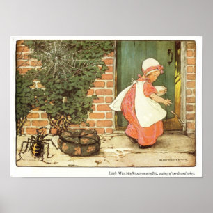 Kleines Fräulein Muffet Nursery Rhyme Print Poster