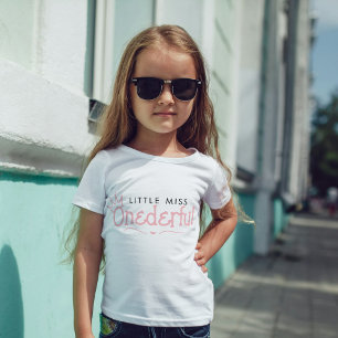 Kleines Fräulein Onederful 1. Geburtstag Baby T-Sh T-shirt