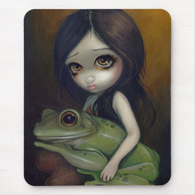 "Kleines Frosch-Mädchen" Mousepad (Vorne)