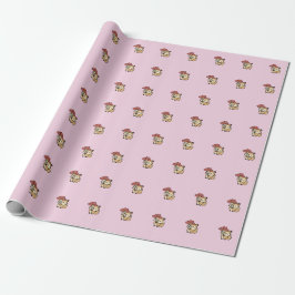 Kleines Fuchs-Liebesballon-Muster-Wrap-Papier Geschenkpapier