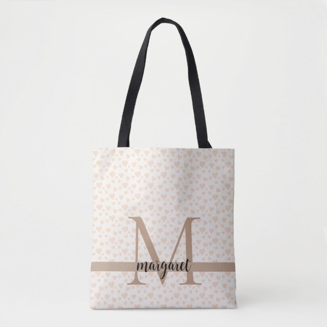 Kleines Ganzes Herzdesign Big Monogram Tasche (Vorderseite)
